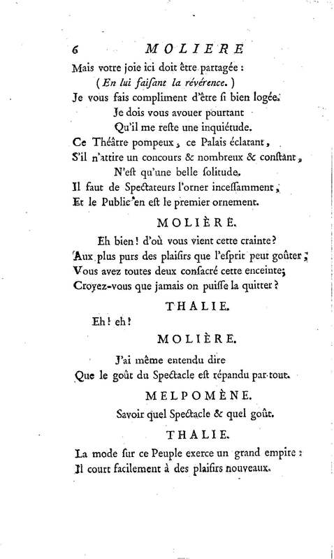 Molière à la nouvelle salle, ou les Audiences de Thalie, comédie en un acte et en vers libres Molière à la nouvelle salle, ou les Audiences de Thalie, comédie en un acte et en vers libres