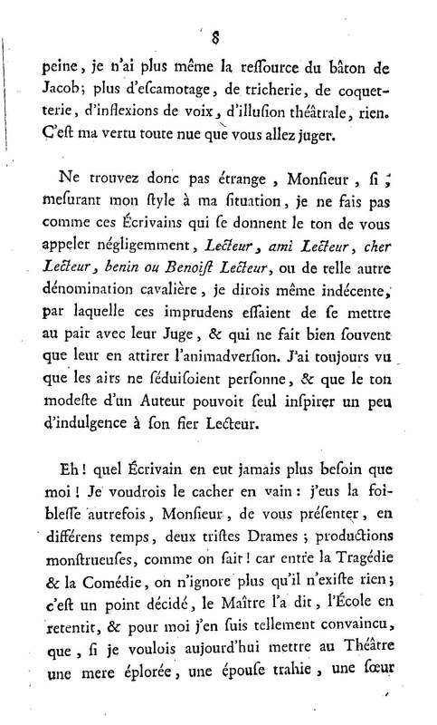 Barbier de Séville, ou la Précaution inutile (Le), comédie en quatre actes, par M. de Beaumarchais, représentée sur le théâtre de la Comédie Française le 23 février 1775 (avec une Lettre modérée sur la chute et la critique du Barbier de Séville)