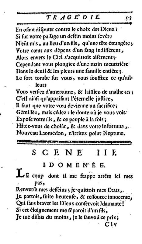 Idoménée, tragédie, par M. Le Mierre, représentée pour la première fois, par les Comédiens françois ordinaires du Roi, le lundi 13 février 1764