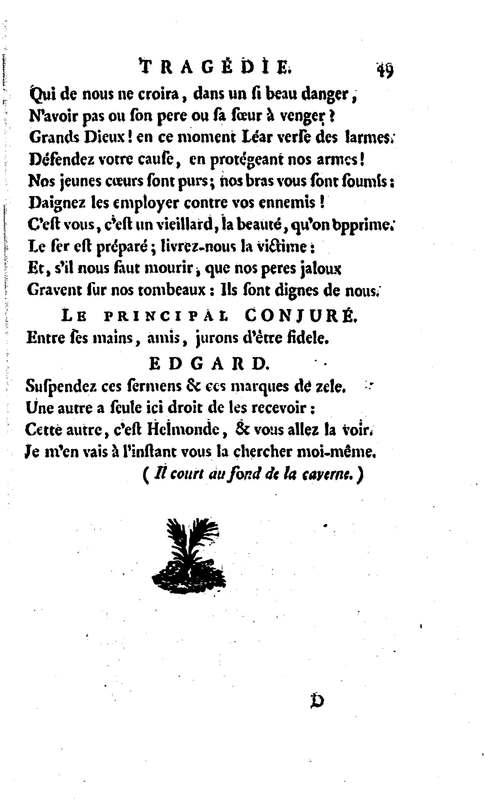 Roi Lear (Le), tragédie en cinq actes, par M. Ducis, représentée à Versailles le 16 janvier 1783 ; et à Paris, le 26 du même mois, par les Comédiens français Roi Lear (Le), tragédie en cinq actes, par M. Ducis, représentée à Versailles le 16 janvier 1783 ; et à Paris, le 26 du même mois, par les Comédiens français