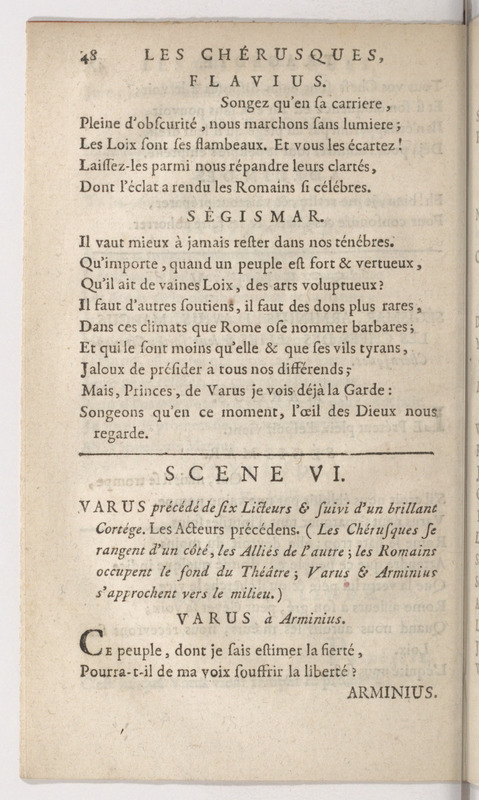 Chérusques (Les), tragédie ; tirée du théâtre allemand ; par M. Bauvin Chérusques (Les), tragédie ; tirée du théâtre allemand ; par M. Bauvin