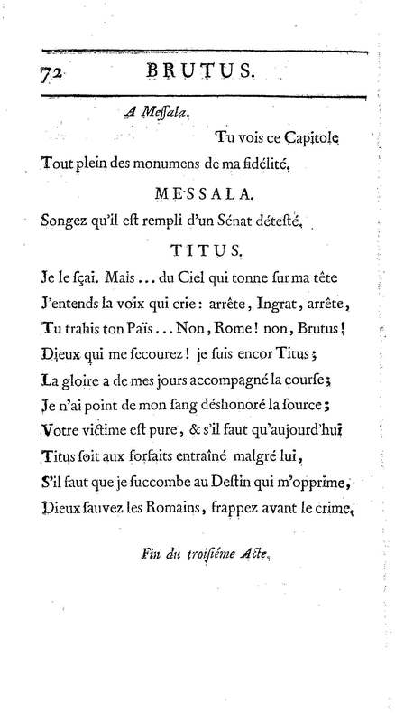 Brutus de M. de Voltaire (Le), avec un Discours sur la tragédie Brutus de M. de Voltaire (Le), avec un Discours sur la tragédie