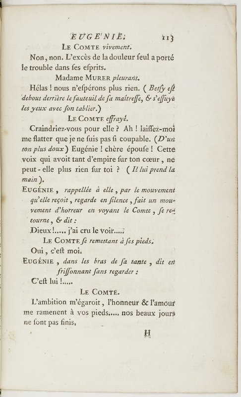 Eugénie, drame en cinq actes en prose, enrichi de figures en taille-douce ; avec un Essai sur le drame sérieux