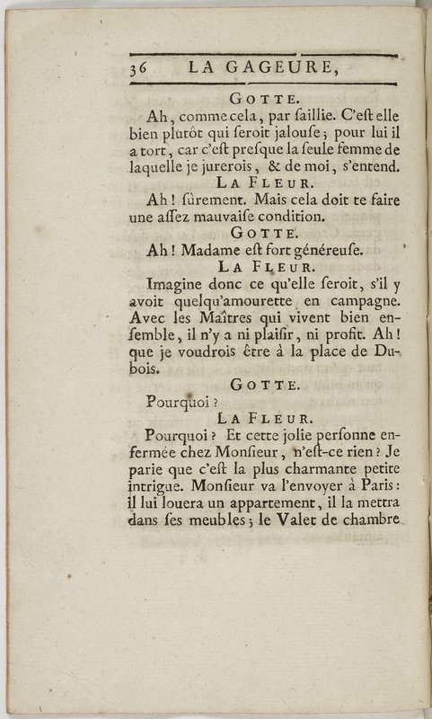 Gageure imprévue (La), comédie en prose et en un acte… par M. Sedaine. [Paris, les Comédiens français, 27 mai 1768]
