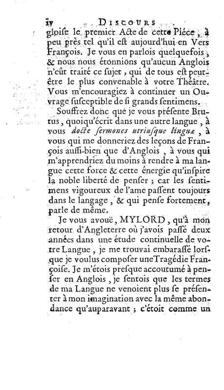 Brutus de M. de Voltaire (Le), avec un Discours sur la tragédie