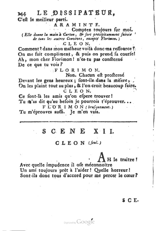 Dissipateur ou l’honnête-friponne (Le), comédie Dissipateur ou l’honnête-friponne (Le), comédie