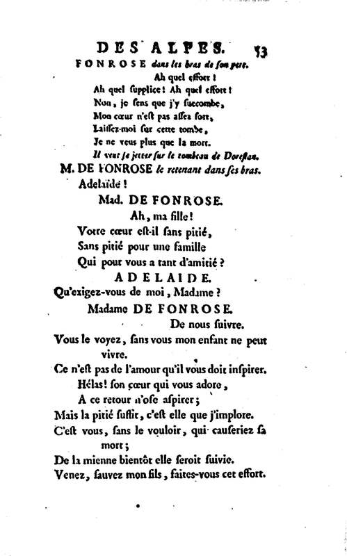 Bergère des Alpes (La), pastorale en trois actes et en vers, mêlée de chants, par M. Marmontel de l'Académie françoise