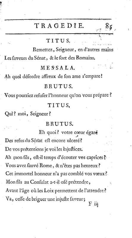 Brutus de M. de Voltaire (Le), avec un Discours sur la tragédie Brutus de M. de Voltaire (Le), avec un Discours sur la tragédie