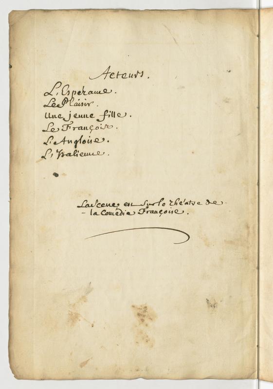 Plaisir (Le), comédie en un acte et en vers libres Plaisir (Le), comédie en un acte et en vers libres