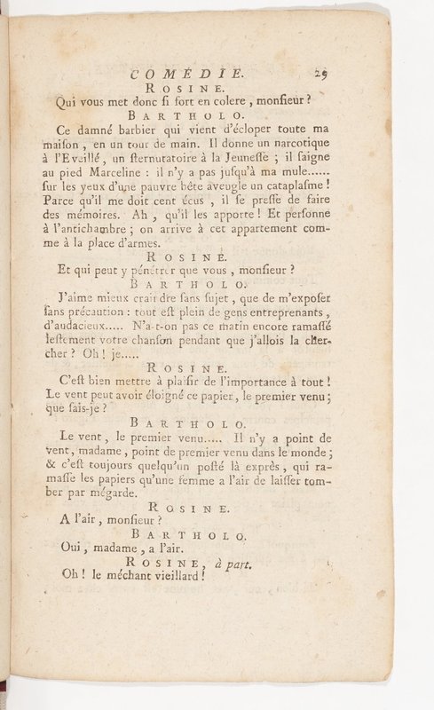 Barbier de Séville, ou la Précaution inutile (Le), comédie en quatre actes, par M. de Beaumarchais, représentée sur le théâtre de la Comédie Française le 23 février 1775 (avec une Lettre modérée sur la chute et la critique du Barbier de Séville)