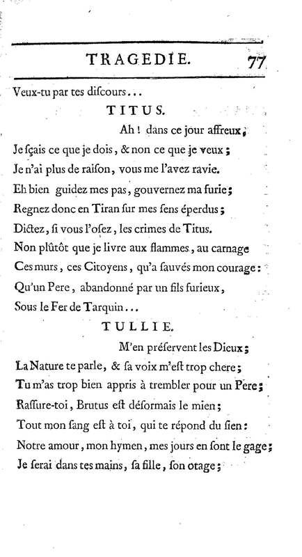 Brutus de M. de Voltaire (Le), avec un Discours sur la tragédie Brutus de M. de Voltaire (Le), avec un Discours sur la tragédie