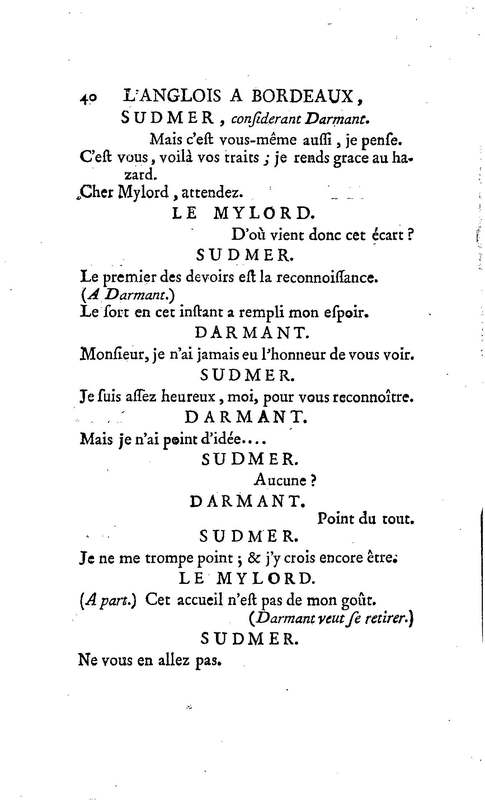 Anglais à Bordeaux (L'), comédie en un acte et en vers libres, par M. Favart… [Par les Comédiens françois ordinaires du Roi, 14 mars 1763]