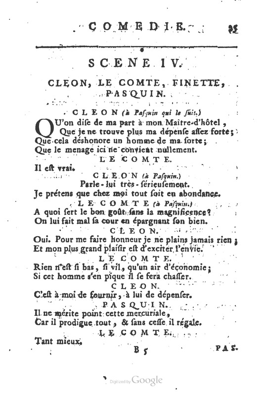 Dissipateur ou l’honnête-friponne (Le), comédie