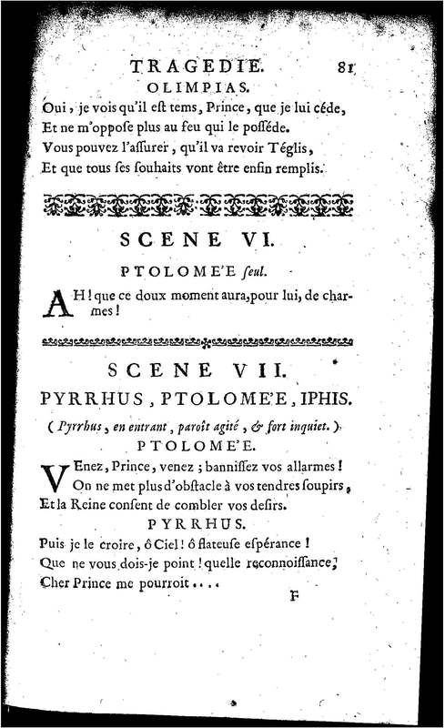 Téglis, tragédie représentée pour la première fois par les Comédiens ordinaires du Roi, le 19 septembre 1735