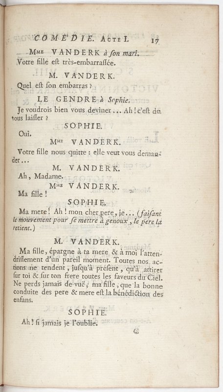Philosophe sans le savoir (Le), comédie en prose et en cinq actes… par M. Sedaine. [Paris, les Comédiens français, 2 novembre 1765]