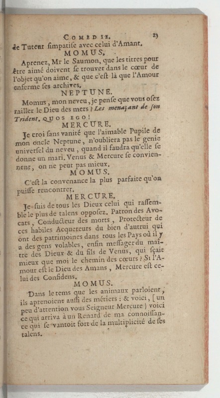 Momus fabuliste, ou les Noces de Vulcain, comédie Momus fabuliste, ou les Noces de Vulcain, comédie