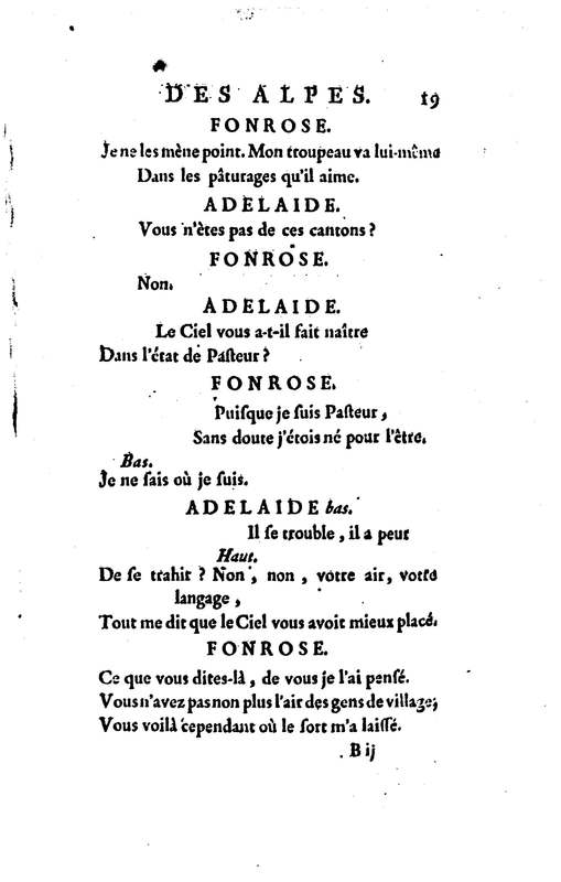 Bergère des Alpes (La), pastorale en trois actes et en vers, mêlée de chants, par M. Marmontel de l'Académie françoise Bergère des Alpes (La), pastorale en trois actes et en vers, mêlée de chants, par M. Marmontel de l'Académie françoise