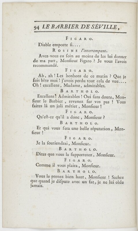 Barbier de Séville, ou La précaution inutile (Le), comédie en quatre actes