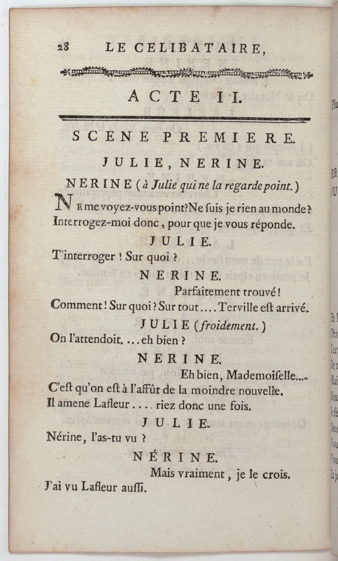 Célibataire (Le), comédie en cinq actes et en vers, représentée pour la première fois par les Comédiens françois, le 20 septembre 1775 Célibataire (Le), comédie en cinq actes et en vers, représentée pour la première fois par les Comédiens françois, le 20 septembre 1775
