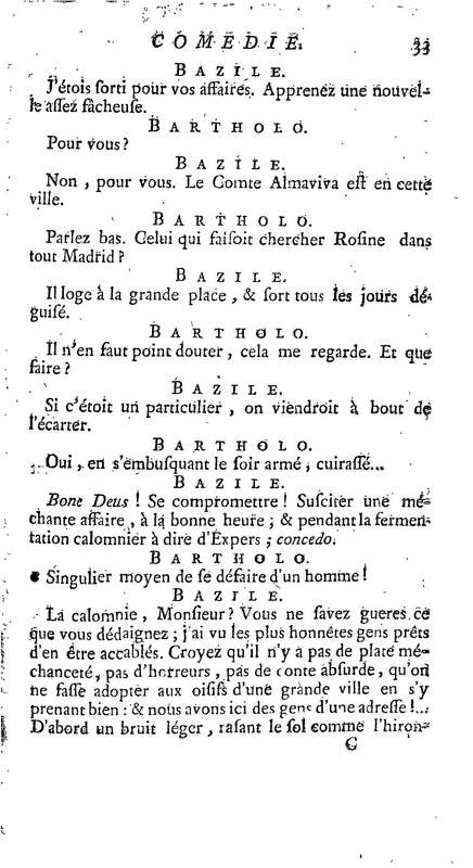 Barbier de Séville, ou la Précaution inutile (Le ), comédie en quatre actes, par M. de Beaumarchais, représentée sur le théâtre de la Comédie Française le 23 février 1775 (avec une Lettre modérée sur la chute et la critique du Barbier de Séville) Barbier de Séville, ou la Précaution inutile (Le ), comédie en quatre actes, par M. de Beaumarchais, représentée sur le théâtre de la Comédie Française le 23 février 1775 (avec une Lettre modérée sur la chute et la critique du Barbier de Séville)