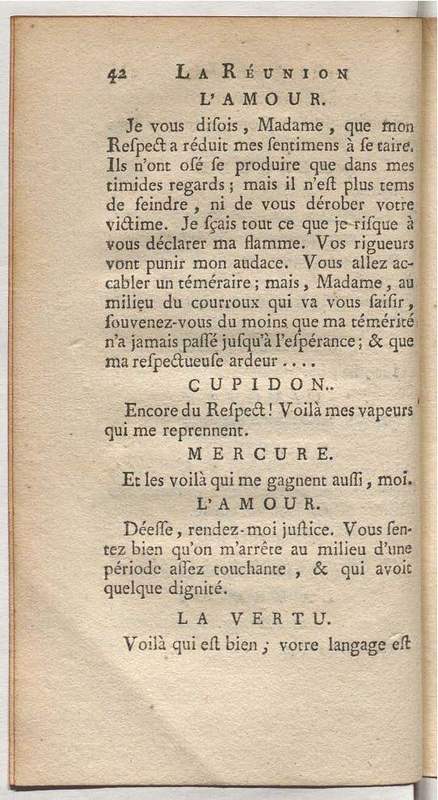 Réunion des Amours (La), comédie héroïque Réunion des Amours (La), comédie héroïque