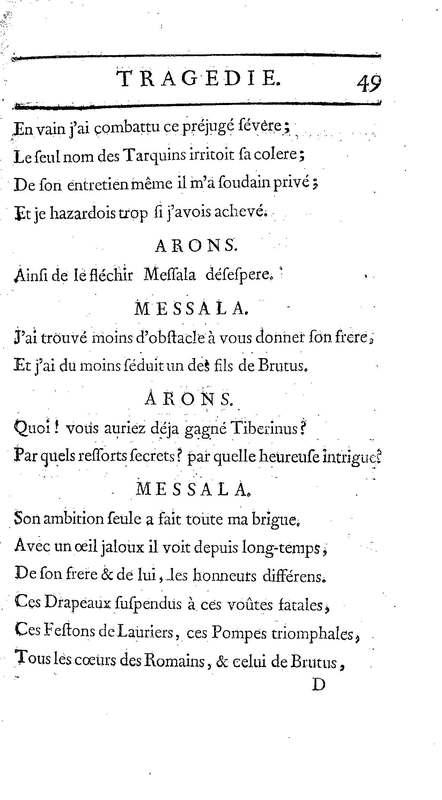 Brutus de M. de Voltaire (Le), avec un Discours sur la tragédie Brutus de M. de Voltaire (Le), avec un Discours sur la tragédie