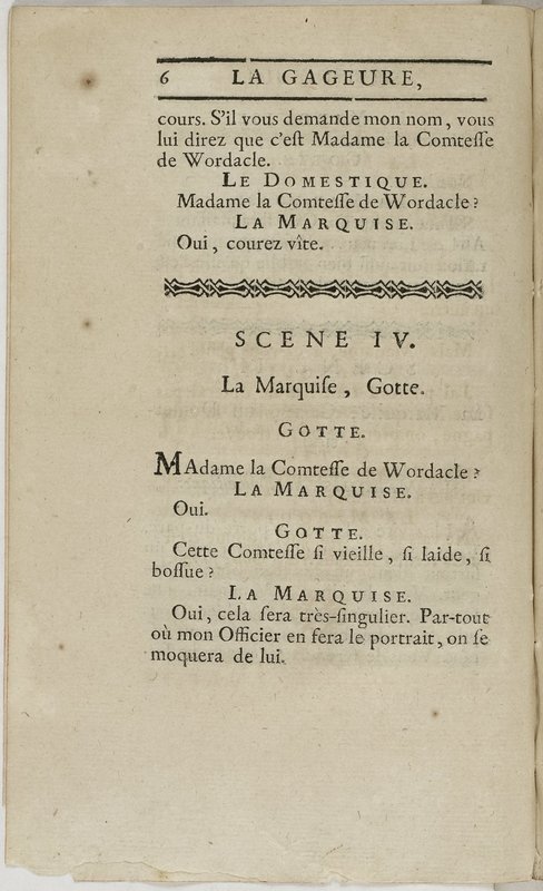 Gageure imprévue (La), comédie en prose et en un acte… par M. Sedaine. [Paris, les Comédiens français, 27 mai 1768]