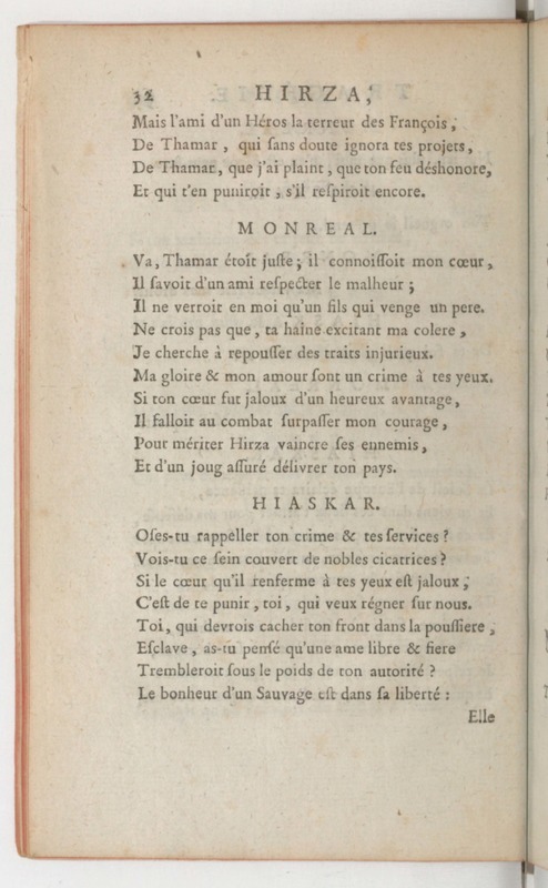 Hirza, tragédie, par M. de Sauvigny… (Comédiens ordinaires du Roi, 27 mai 1767) Hirza, tragédie, par M. de Sauvigny… (Comédiens ordinaires du Roi, 27 mai 1767)