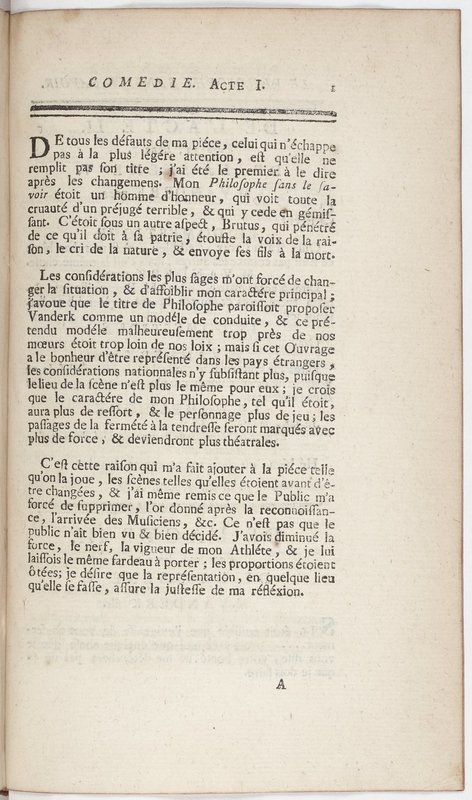 Philosophe sans le savoir (Le), comédie en prose et en cinq actes… par M. Sedaine. [Paris, les Comédiens français, 2 novembre 1765]