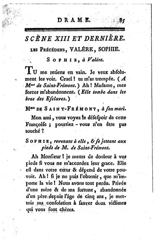 Esclavage des noirs, ou l'Heureux Naufrage (L'), drame en trois actes, en prose