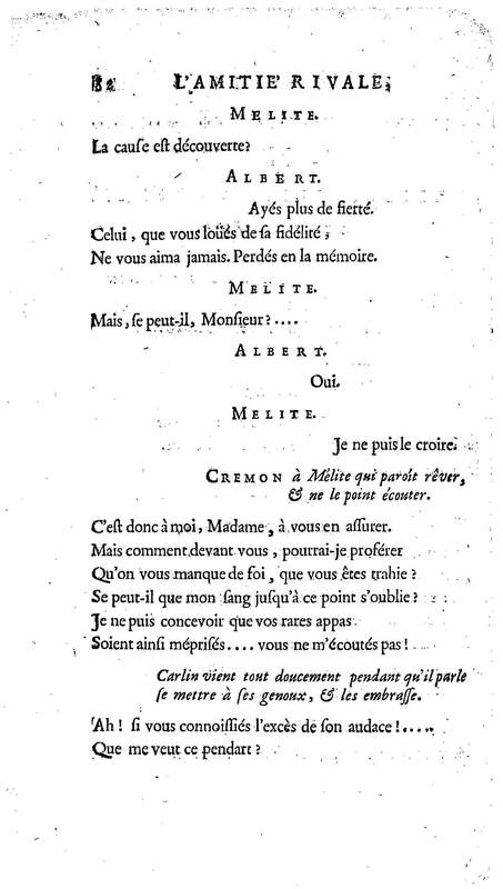 Amitié rivale (L'), comédie en vers et en cinq actes, par M. Fagan… Amitié rivale (L'), comédie en vers et en cinq actes, par M. Fagan…
