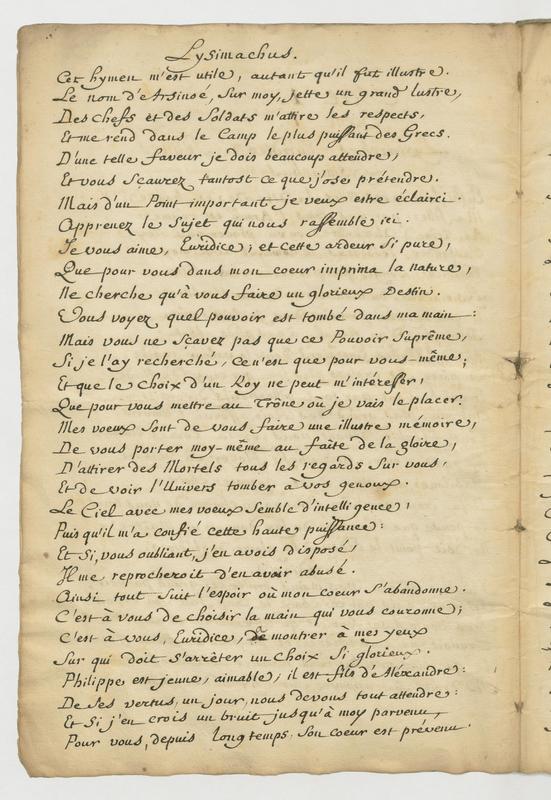 Lysimachus, tragédie en cinq actes et en vers Lysimachus, tragédie en cinq actes et en vers