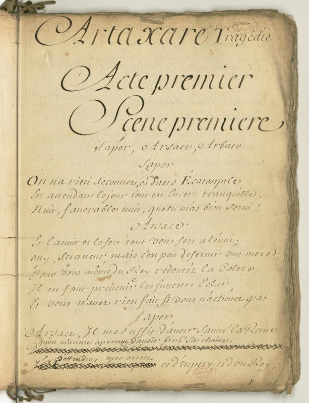 Artaxare, tragédie en cing actes et en vers Artaxare, tragédie en cing actes et en vers
