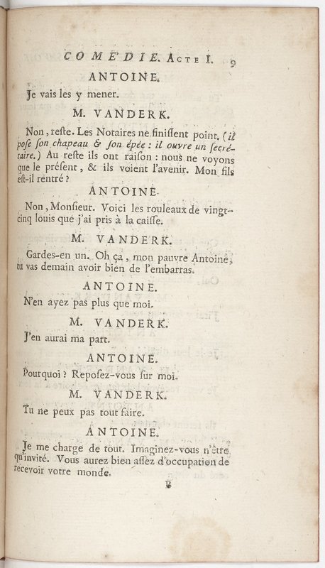 Philosophe sans le savoir (Le), comédie en prose et en cinq actes… par M. Sedaine. [Paris, les Comédiens français, 2 novembre 1765]