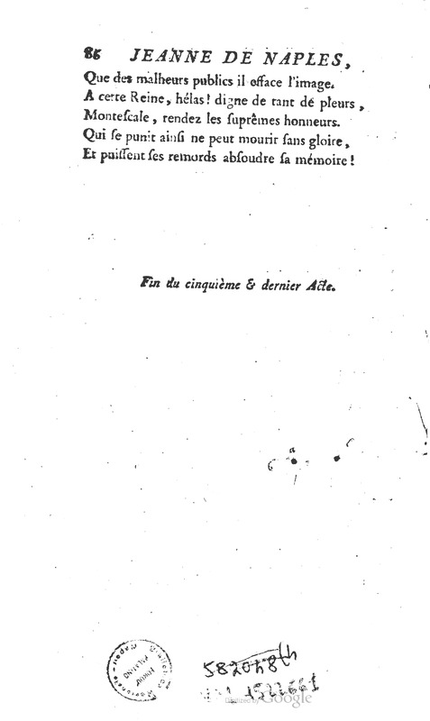 Jeanne de Naples, Tragédie en cinq actes et en vers Jeanne de Naples, Tragédie en cinq actes et en vers