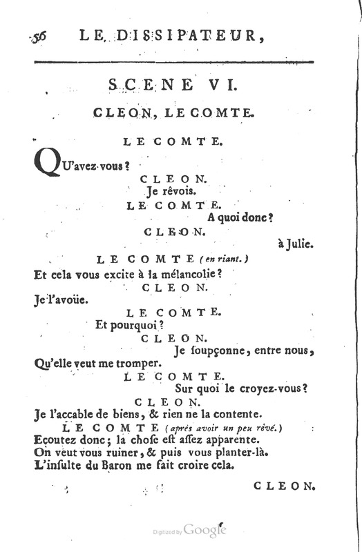 Dissipateur ou l’honnête-friponne (Le), comédie Dissipateur ou l’honnête-friponne (Le), comédie