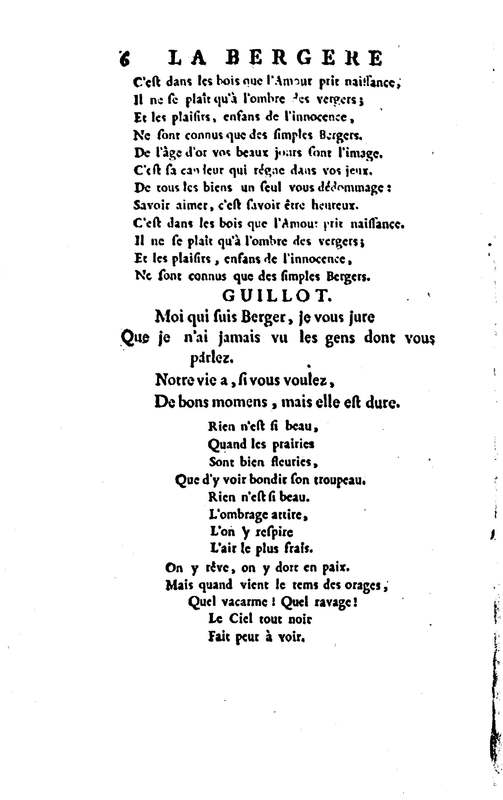 Bergère des Alpes (La), pastorale en trois actes et en vers, mêlée de chants, par M. Marmontel de l'Académie françoise Bergère des Alpes (La), pastorale en trois actes et en vers, mêlée de chants, par M. Marmontel de l'Académie françoise
