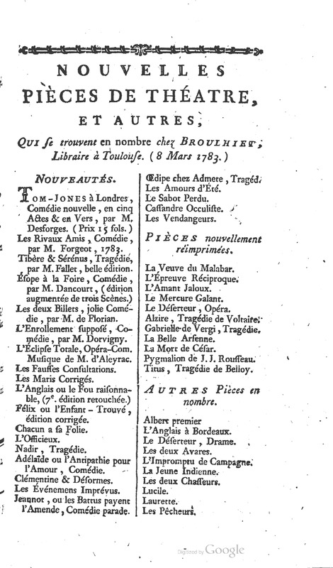 Rivaux amis (Les), comédie en un acte et en vers Rivaux amis (Les), comédie en un acte et en vers