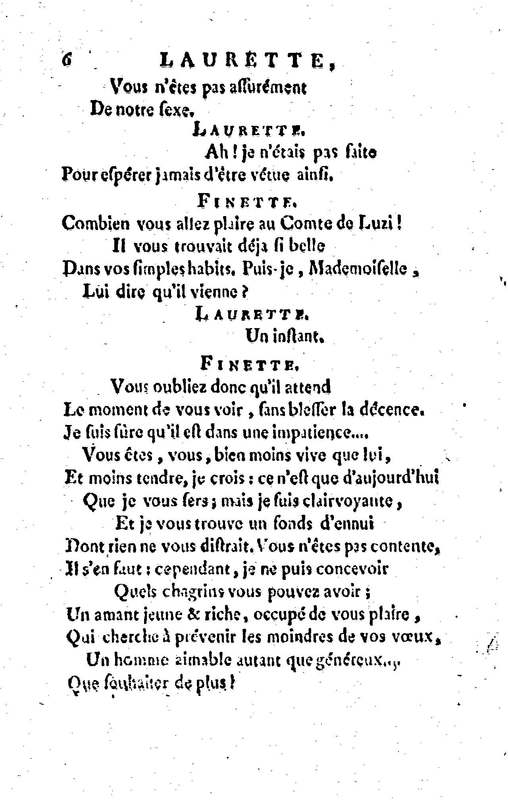 Laurette, comédie en trois actes et en vers, tirée des Contes de M. Marmontel Laurette, comédie en trois actes et en vers, tirée des Contes de M. Marmontel