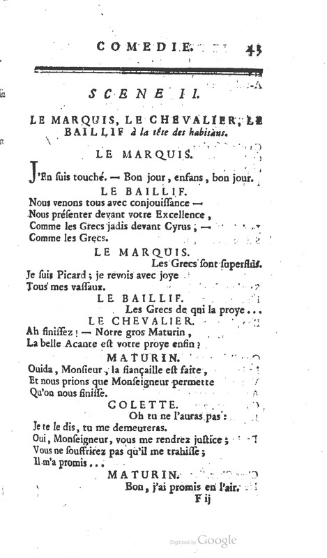 Droit du seigneur (Le), Comédie en cinq actes