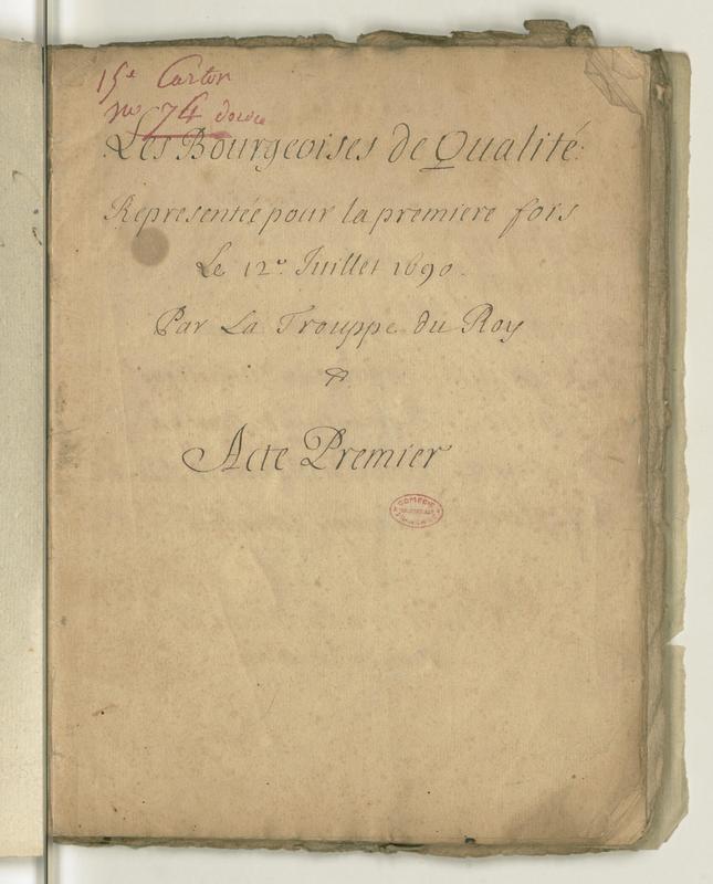 Bourgeoises de qualité (Les), comédie en cinq actes et en vers Bourgeoises de qualité (Les), comédie en cinq actes et en vers