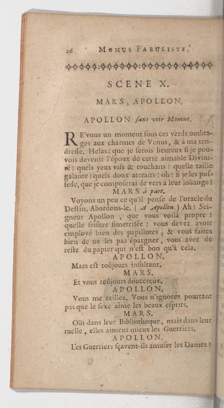 Momus fabuliste, ou les Noces de Vulcain, comédie