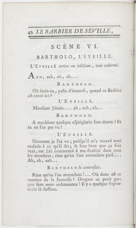 Barbier de Séville, ou la Précaution inutile (Le), comédie en quatre actes ; par M. de Beaumarchais ; représentée & tombée sur le théâtre de la Comédie Françoise aux Tuileries, le 23 de février 1775