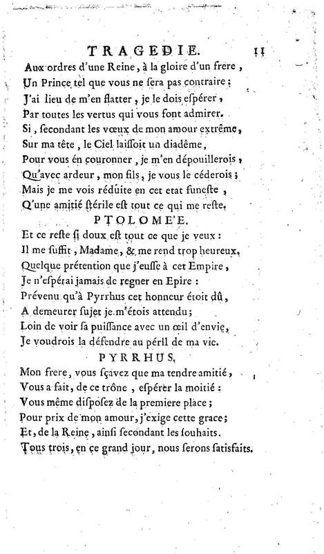 Téglis, tragédie représentée pour la première fois par les Comédiens ordinaires du Roi, le 19 septembre 1735