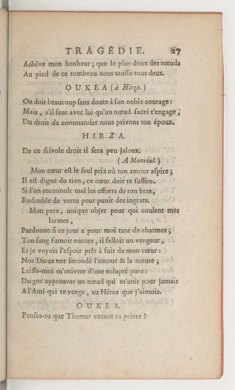 Hirza, tragédie, par M. de Sauvigny… (Comédiens ordinaires du Roi, 27 mai 1767) Hirza, tragédie, par M. de Sauvigny… (Comédiens ordinaires du Roi, 27 mai 1767)