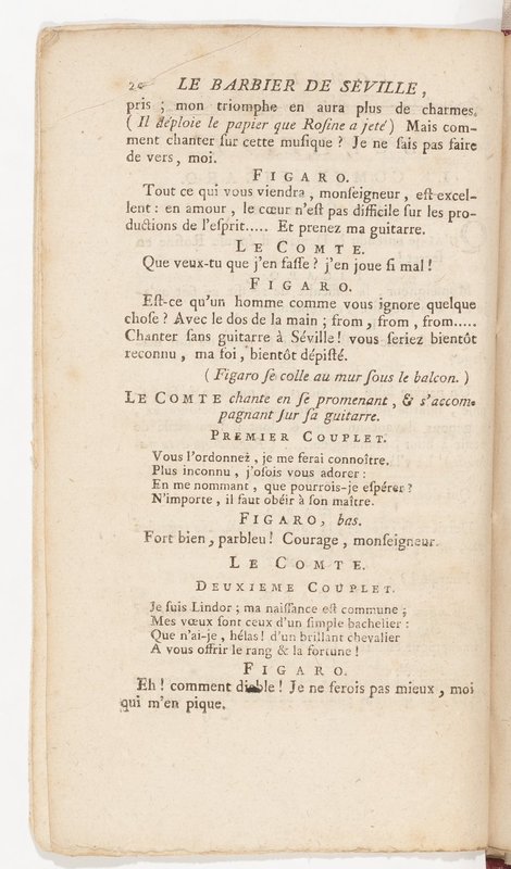 Barbier de Séville, ou la Précaution inutile (Le), comédie en quatre actes, par M. de Beaumarchais, représentée sur le théâtre de la Comédie Française le 23 février 1775 (avec une Lettre modérée sur la chute et la critique du Barbier de Séville) Barbier de Séville, ou la Précaution inutile (Le), comédie en quatre actes, par M. de Beaumarchais, représentée sur le théâtre de la Comédie Française le 23 février 1775 (avec une Lettre modérée sur la chute et la critique du Barbier de Séville)