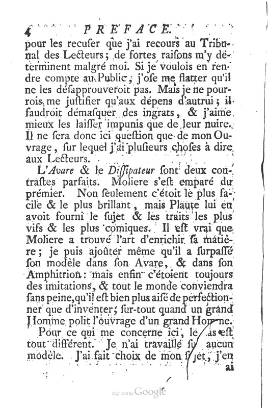 Dissipateur ou l’honnête-friponne (Le), comédie Dissipateur ou l’honnête-friponne (Le), comédie