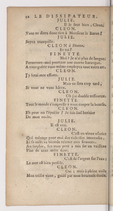 Dissipateur, ou l'Honneste Friponne (Le), comédie Dissipateur, ou l'Honneste Friponne (Le), comédie