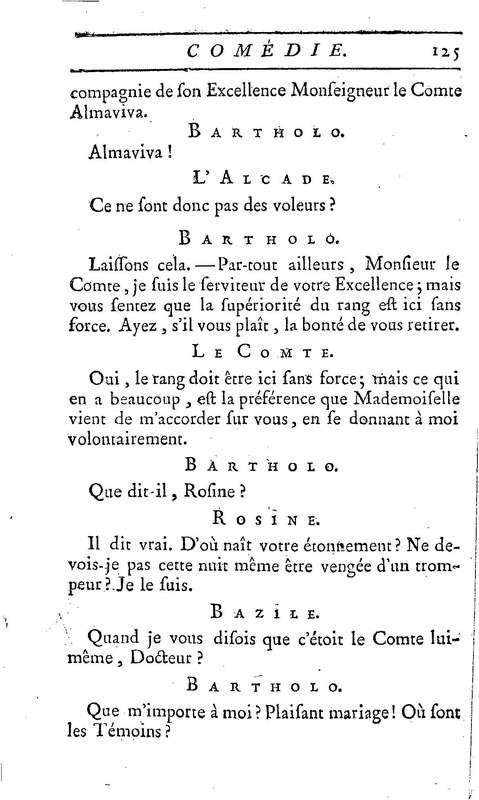 Barbier de Séville, ou la Précaution inutile (Le), comédie en quatre actes, par M. de Beaumarchais, représentée sur le théâtre de la Comédie Française le 23 février 1775 (avec une Lettre modérée sur la chute et la critique du Barbier de Séville)