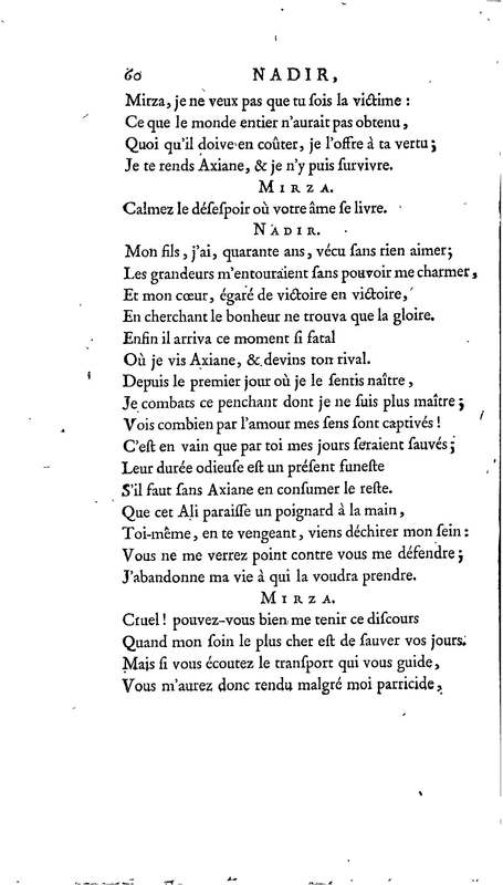 Nadir, ou Thamas-Kouli-Kan : tragédie, par M. D. B. Représentée pour la première fois, sur le Théâtre de la Nation, le 31 août 1780 Nadir, ou Thamas-Kouli-Kan : tragédie, par M. D. B. Représentée pour la première fois, sur le Théâtre de la Nation, le 31 août 1780